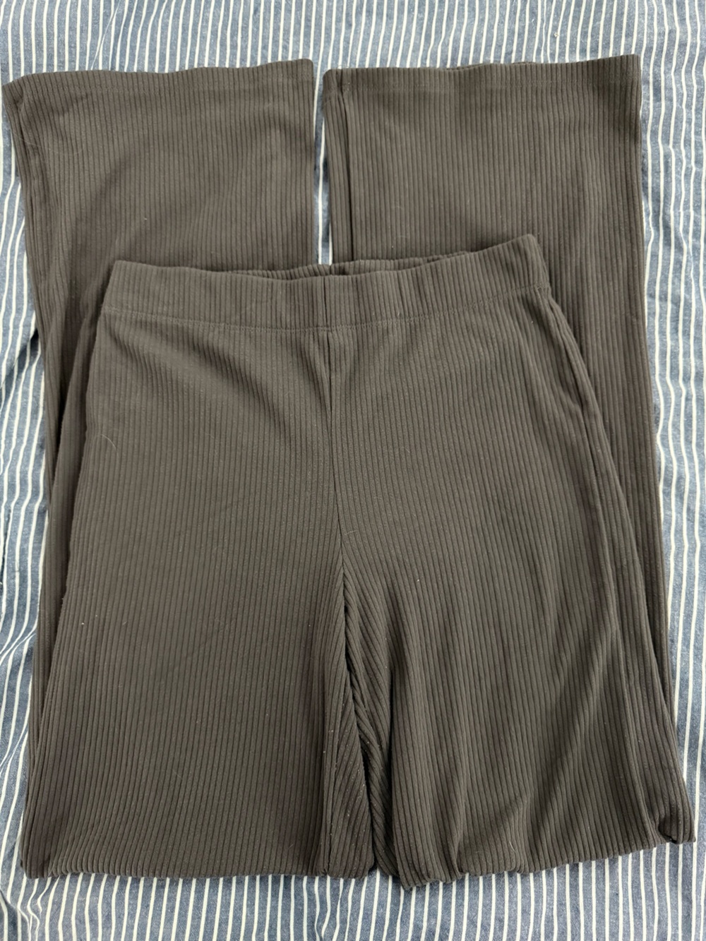 Garage Ribbed Maxi Skirt in Dark Brown